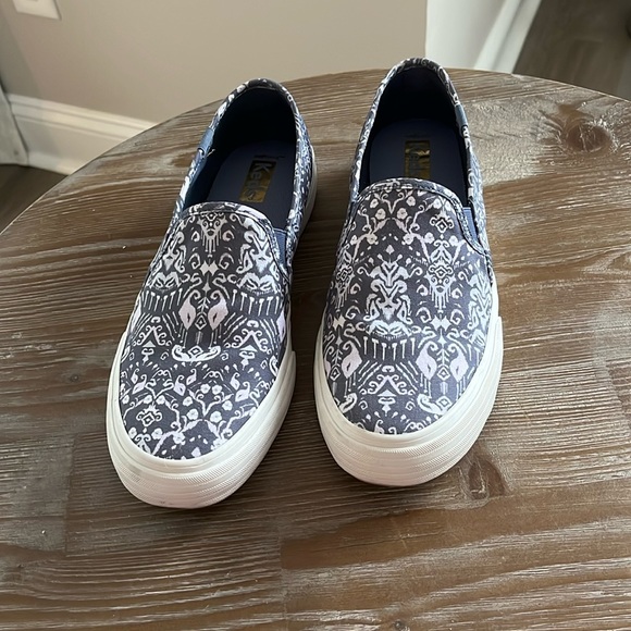 Keds Double Decker Blue Mosaic Slip On Sneaker - Picture 3 of 11